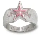 dallas cowboys pink star ring april doll