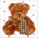 Teddy bear with hearts