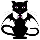 dark kittie with wings
