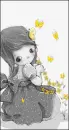 baby girl and butterflys