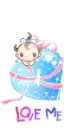 baby angel on heart