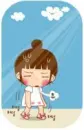 exhausted girl