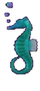 caballito de mar azul