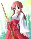 girl with broom