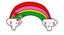 kawaii in rainbow