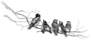 birds on a branch. :D haha
