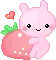 cute kawaii strawberry character