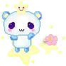 cute kawaii blue panda