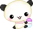 cute kawaii panda character