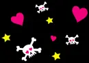 SKULLS, HEARTS AND STARS BG