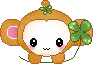 cute kawaii character monkey