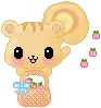 cute kawaii character squirrel