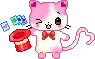  	cute kawaii character pink kitty cat