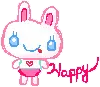cute kawaii bunny happy