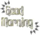 Diamond Pierced Text - Good Morning