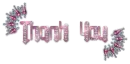 Diamond Pierced Text - Thank You
