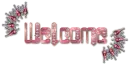 Diamond Pierced Text - Welcome