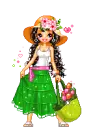 cute sundress and hat doll