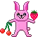 with strawberry and cherry