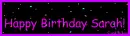 Happy Birthday Sarah