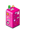 pink refrigerator