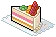 sliced cake