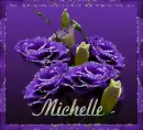 Purple Roses Tag - Michelle
