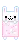 sleeping white bunny