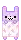 sleeping purple bunny