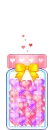hearts in jar
