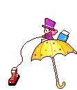 yellow umbrella
