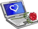 rose with computer