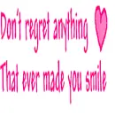 Don't Regret