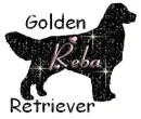 golden retriever dog decal black pink sticker reba