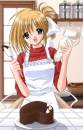 girl making a cake