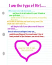 I'm the type of girl.....