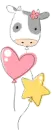 KAWAII BUNNY GIRL COW BALLOONS