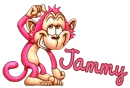 pink monkey jammy