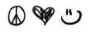 PEACE, LOVE, HAPPINESS
