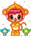 cute little boy in monkey costume