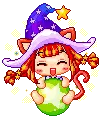 cute little girl in wizard costume
