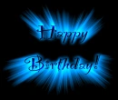 Happy Birthday exploding text