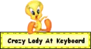Crazy Lady At Keyboard