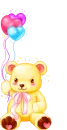 bear - heart balloons
