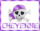 Purple Skull with Cheyenne