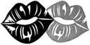 Black And Grey Lips