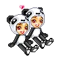 cute panda couple