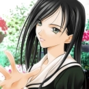 a smiling anime girl