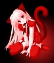 Cat red girl