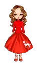 red dressed girl